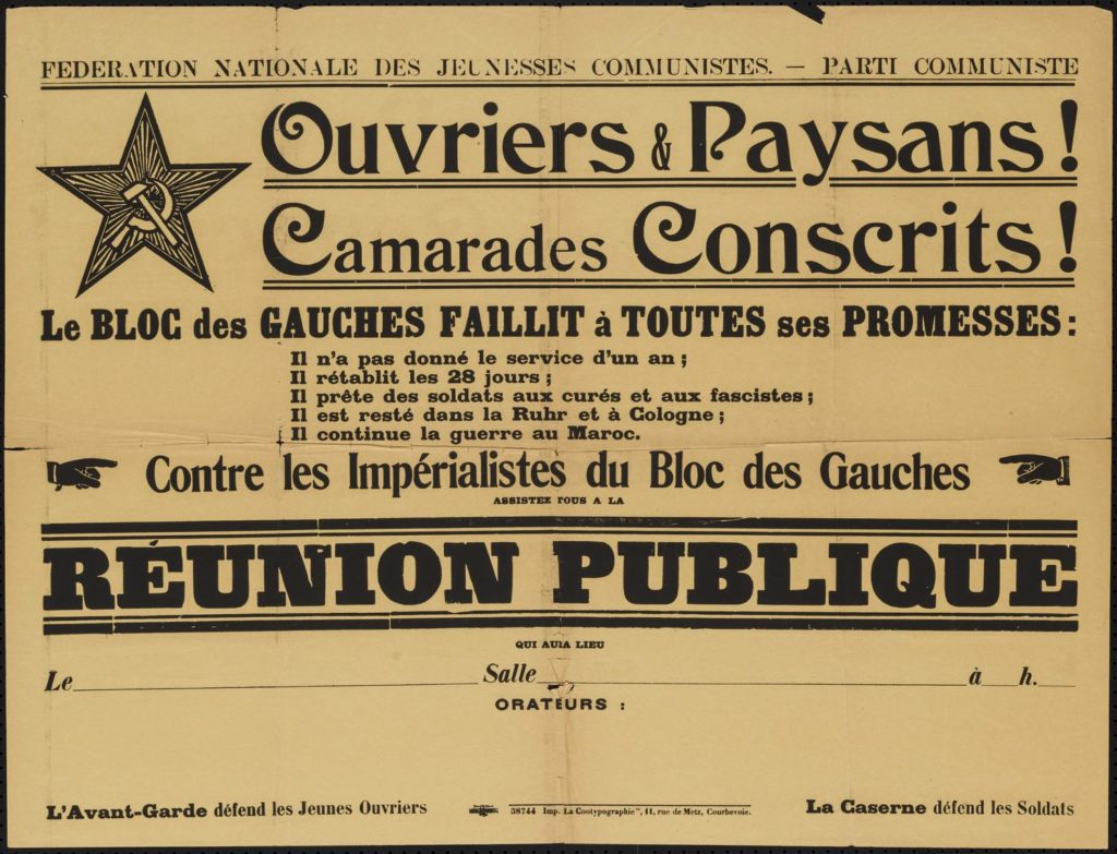 Le centenaire du MJCF 1920-1933