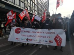 Mobilisation du 20 janvier: Des milliers d’étudiant·e·s mobilisé·e·s contre la précarité et pour le retour des cours en présentiel. Amplifions la mobilisation le 26 janvier !