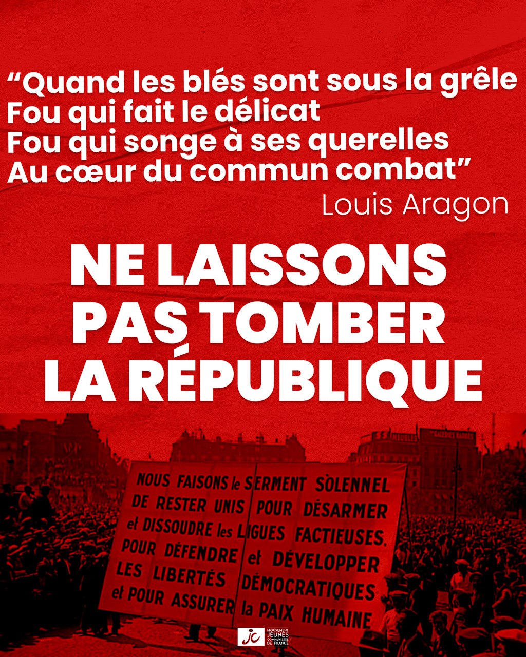 Ne laissons pas tomber la République !